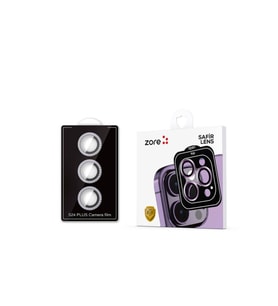 Samsung Galaxy S24 Plus Uyumlu Zore Diamond Kamera Lens Koruyucu Cam Filmi (Mor)