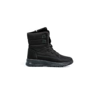 TRENSYSHOSE-815 Unisex Kışlık Kürklü Fermuarlı Anatomik Taban Kışlık Bot (Siyah-Siyah)