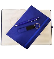 Promosyon Kalem Anahtarlık Defter Seti (Mavi)