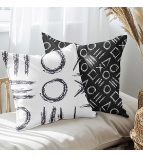 eJOYA Modern Tasarımlı 2'li Yastık İçi Ve Kırlent Kılıfı 45cm 113464