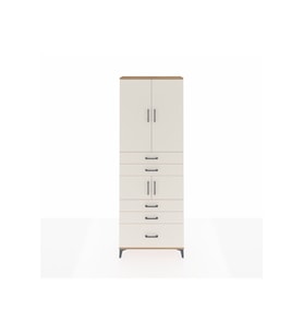 Arges Dolap 4 Raflı 5 Çekmeceli 4 Kapaklı 88x30x243 Çam-Aytaşı