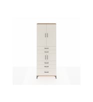 Arges Dolap 4 Raflı 5 Çekmeceli 4 Kapaklı 88x30x243 Çam-Aytaşı
