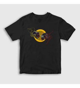 Presmono Unisex Çocuk Siyah Vinly Daft Punk T-Shirt 60372tt