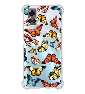 PrintiFy Vivo Y51 ile Uyumlu Water Color 2  Kamera Korumalı Şeffaf  Kılıf