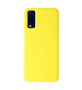 Vivo Y11s Kılıf Nano İçi Kadife Silikon - Sarı