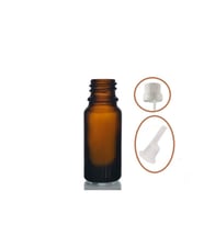 20ml kahverengi cam içten damlalıklı şişe beyaz kapak, 24 adet, damlalıklı şişe, damlatmalı şişe