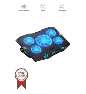 Torima CF-05 Ayarlanabilir Dizüstü Bilgisayar Rgb Soğutma Fanı Siyah