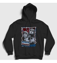Presmono Unisex Siyah Oasis Kapüşonlu Sweatshirt 100400tt