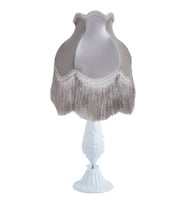 Gri Kadife Kaplı Yatak Odası Salon İçin Vintage Abajur AB0342