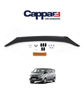 CAPPAFE Ford Tourneo Custom Ön Kaput Koruyucu Rüzgarlık 4mm Parlak 2012-2017