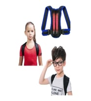 Unisex Çocuk Dik Duruş Korsesi Medikal Ortopedik Balenli Korse Bel Sırt Kambur Korsesi (Siyah)