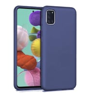 Samsung Galaxy A31 İnce Mat Silikon Kılıf Lacivert