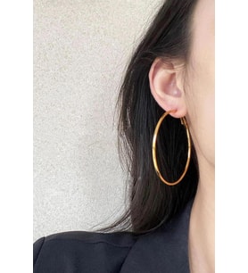 Kadın 316 L Çelik 6 cm Halka Küpe