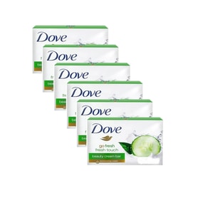Dove Beauty Cream Bar Katı Güzellik Sabunu Fresh Touch Nemlendirici Etkili 90 g x6
