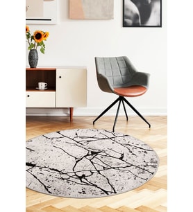 Dijidekor Halı Gri Cool As18 Yıkanabilir Yuvarlak Kesme İnce Yolluk Kilim Salon Halısı Modelleri