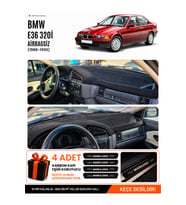 BMW 3.20I (E36) AIRBAGSİZ (1990-2000) Uyumlu Torpido Örtüsü Torpido Kılıfı - Siyah