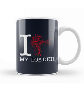Alien I Heart My Loader Kupa Bardak Porselen