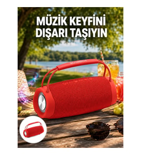 Mey İthalat® Çevreleyen Sesli RGB Destekli Kablosuz Taşınabilir Hoparlör Yeni Nesil