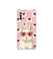 PrintiFy Redmi 9t ile Uyumlu Pembe Pötikare Serisi Pembe Zıpzıp Tasarımlı Uv Baskılı Köşe Korumalı Antişok Kılıf