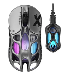 GravaStar Mercury XPro RGB 32.000 DPI Optik Gaming Mouse+8K Dongle, Kablosuz, Interstellar Silver