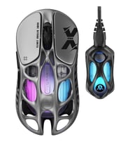 GravaStar Mercury XPro RGB 32.000 DPI Optik Gaming Mouse+8K Dongle, Kablosuz, Interstellar Silver