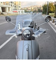 MOTOCAM Mondial Exon 125 Ön Cam 2023-2026 Model 39cm Şeffaf Renkli 4mm Elcikli APARATSIZ