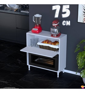 Eliusta Nova Çok Amaçlı Mutfak Modülü 75x87x32 cm Fırın Dolabı Ekmeklik ve Mutfak Düzenleyici