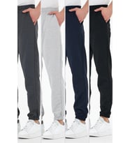  Çok Renkli 4'lü Erkek Eşofman Altı Etiketli Arka Ve Yan Cepli Regular Fit Lastik Paça  (Siyah-Lacivert)