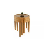 SWİNG 3’Lİ ZİGON SEHPA CAMLI ÇAP 45CM