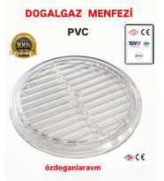 Doğalgaz Mutfak Banyo Kiler Balkon Cam Havalandırma Pvc Menfezi 18 Cm