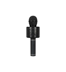 Eğlence Odaklı Kablosuz Bluetooth Karaoke Mikrofonu Şarjlı Hoparlörlü Ses Değiştirici (Siyah)