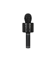 Eğlence Odaklı Kablosuz Bluetooth Karaoke Mikrofonu Şarjlı Hoparlörlü Ses Değiştirici (Siyah)