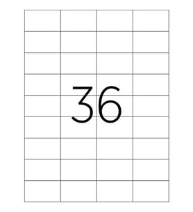 Jokey Kırtasiye 5 TABAKA A4 Laser Etiket Beyaz 52,5 x 33 mm