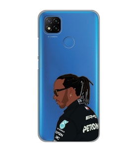 Redmi 9C / Redmi 10A Uyumlu Lewis Hamilton Desenli Şeffaf Telefon Kılıfı