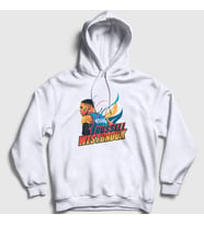 Presmono Unisex Beyaz Fire Russell Westbrook Kapüşonlu Sweatshirt 368787tt