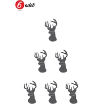 Lexroo 6 Adet Yeşil Yılbaşı Geyik Desenli Yılbaşı Dekoratif Kaşıklık, Yeni Yıl Sofrası Aksesuarı