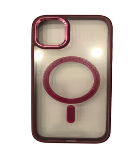 ITHINK IPHONE 11 MAGSAFE ŞEFFAF KAPAK KOYU PEMBE
