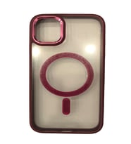 ITHINK IPHONE 11 MAGSAFE ŞEFFAF KAPAK KOYU PEMBE