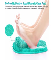 Vantuzlu Banyo Lifi Stres Atıcı Masaj Destekli Banyo Lifi Su Yeşili Banyo Kesesi Ayak Sırt Masaj Ped