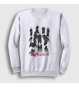 Presmono Unisex Beyaz Gang Anime Tokyo Revengers Sweatshirt 241121tt