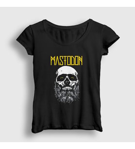 Presmono Kadın Siyah Admat Mastodon T-Shirt 163112tt