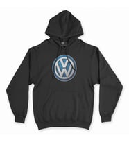 Volkswagen Logolu Siyah Kapşonlu Sweatshirt Hoddie
