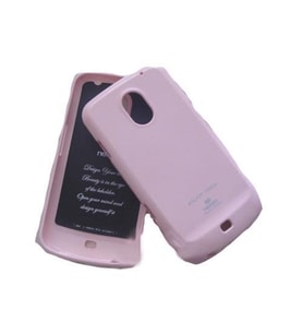 Galaxy Nexus i9250 ile Uyumlu Mercury Parlak Silikon Kılıf Açık Pembe Renk