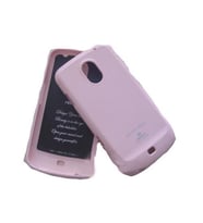 Galaxy Nexus i9250 ile Uyumlu Mercury Parlak Silikon Kılıf Açık Pembe Renk