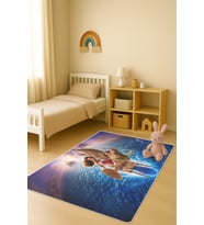 Modern Dijital Baskı Kaymaz Taban Çocuk ve Genç Odası Halısı H0547