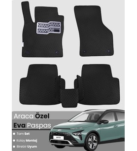 HYUNDAİ BAYON (2021-2025) Uyumlu EVA Paspas Tam Set–Araca Özel,Kolay Montaj,Su Geçirmez