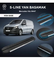 Mercedes Vito W447 KISA S-Line Premium Krom Yan Basamak 2014 Sonrası