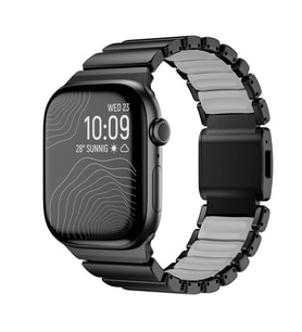 Watch 10 46mm Kordon KRD-151 Metal Silikon Kordon Siyah-Gri
