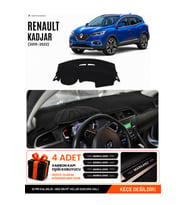 RENAULT KADJAR (2015-2022) Uyumlu Torpido Örtüsü Torpido Kılıfı - Siyah
