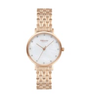 Obaku Denmark V248LXVWSV Quartz Çelik Rose Beyaz Kadran 34 mm Kadın Kol Saati